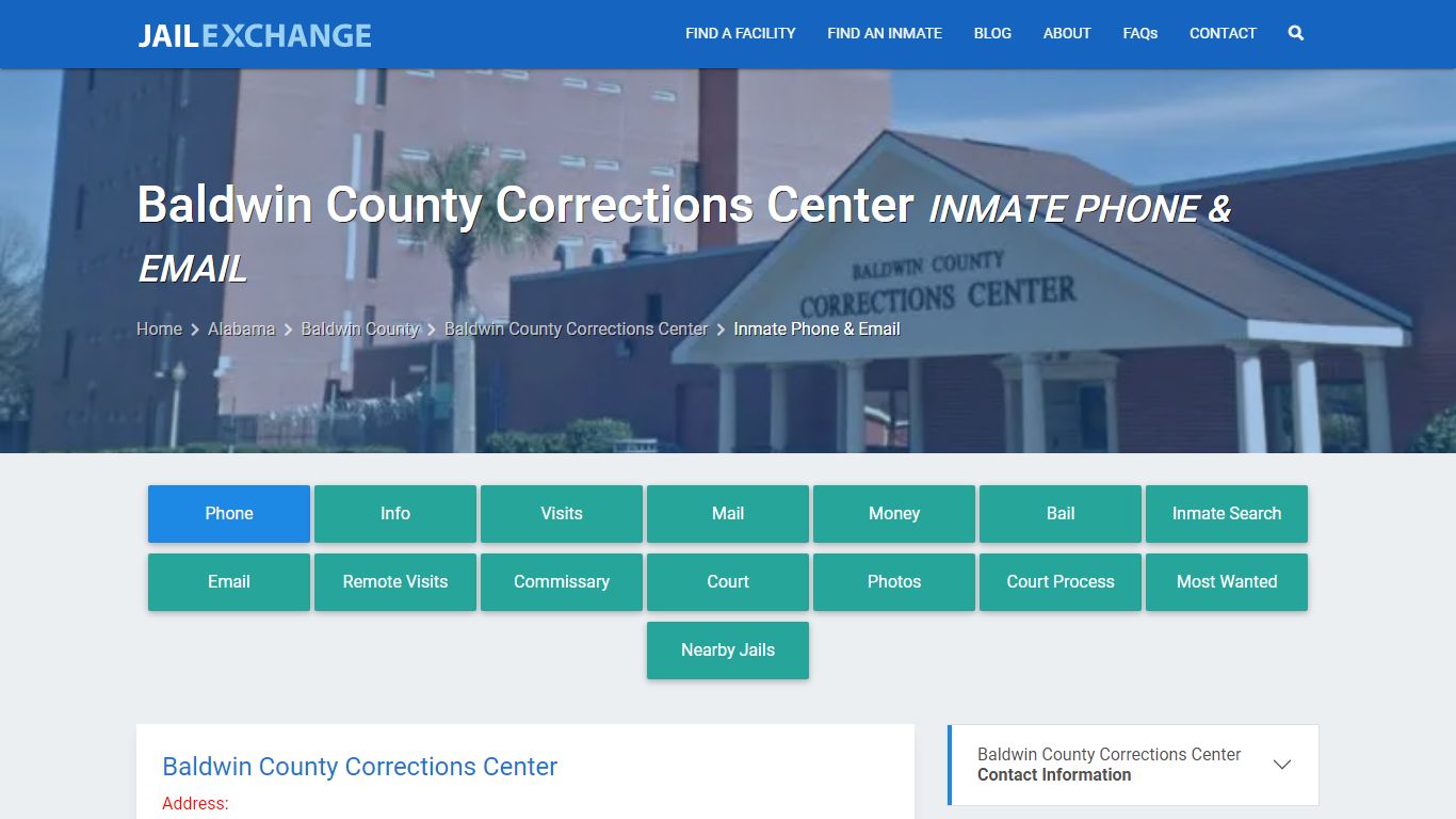 Inmate Phone - Baldwin County Corrections Center, AL - Jail Exchange